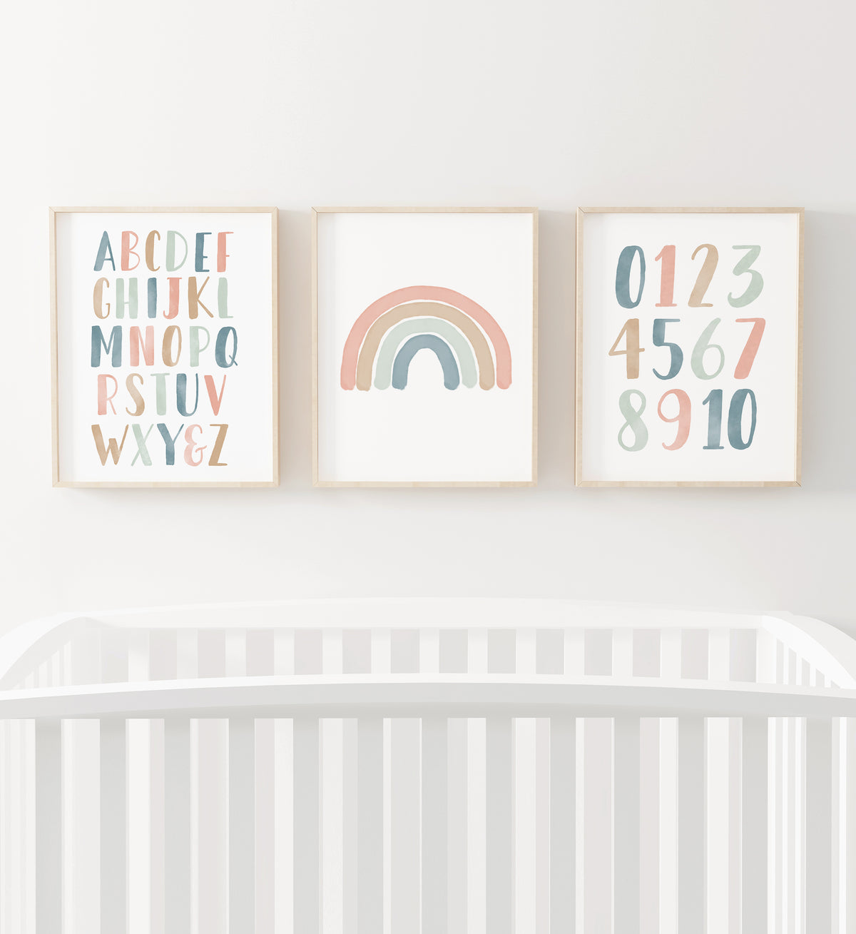 Rainbow, Alphabet & Numbers Set of 3 Prints - MPCP