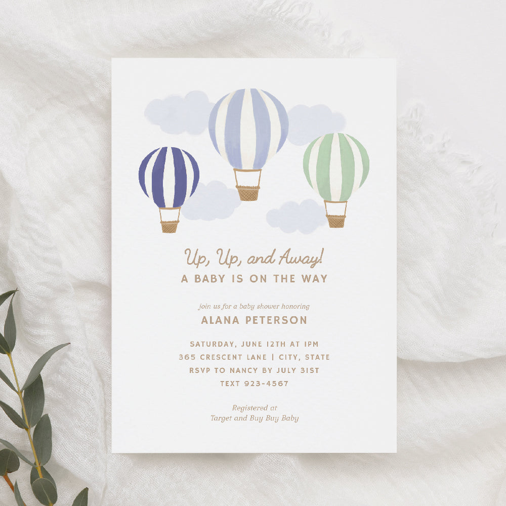 Hot Air Balloons Baby Shower - 1003