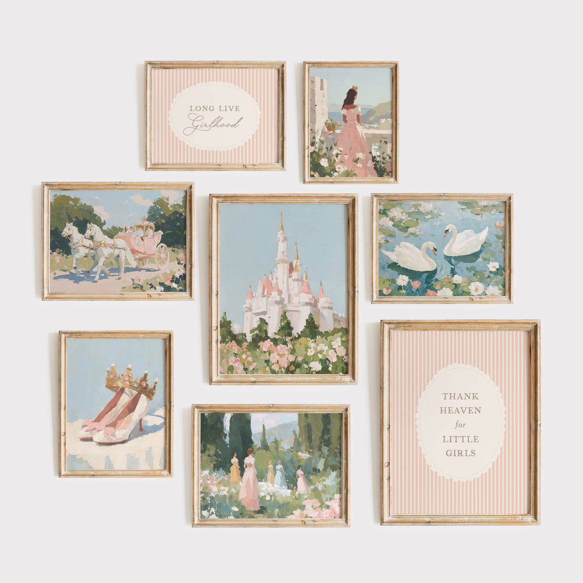 Vintage Princess Fairytale Nursery Wall Art