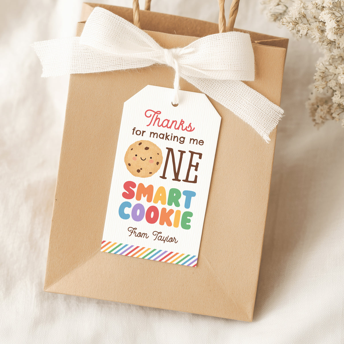 One Smart Cookie Teacher Appreciation Tag Template