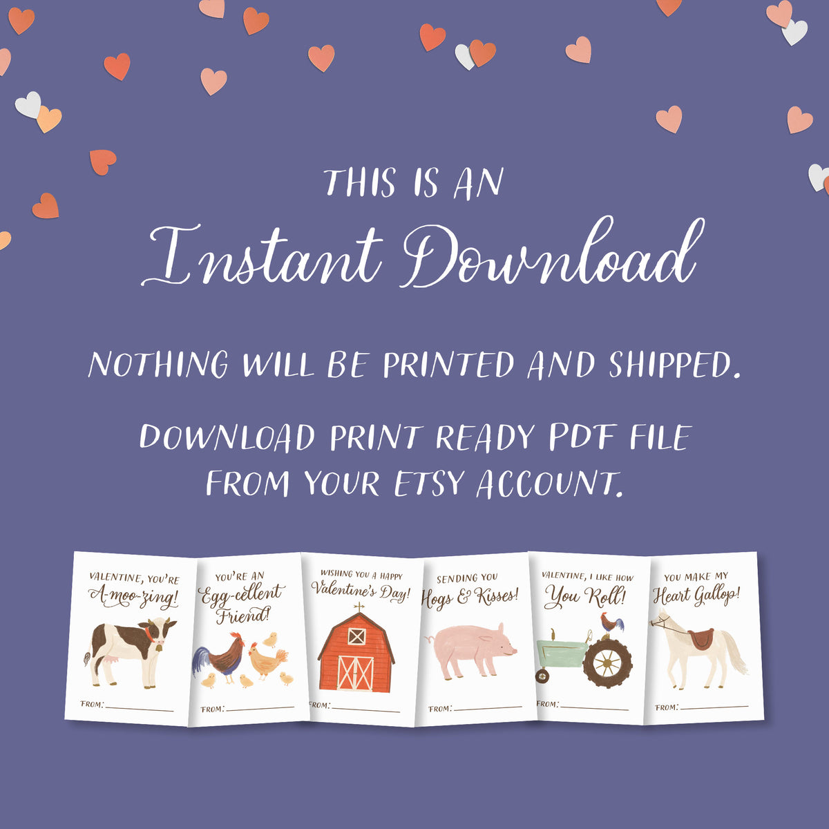 Farm Valentine&#39;s Cards