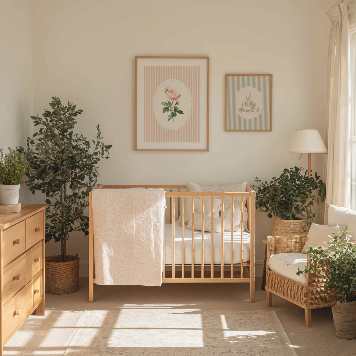 Vintage Princess Fairytale Nursery Wall Art