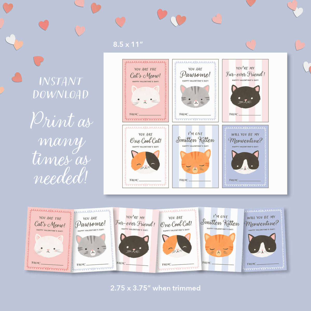 Kitten Valentine&#39;s Cards