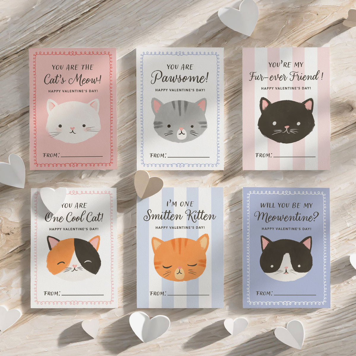 Kitten Valentine&#39;s Cards