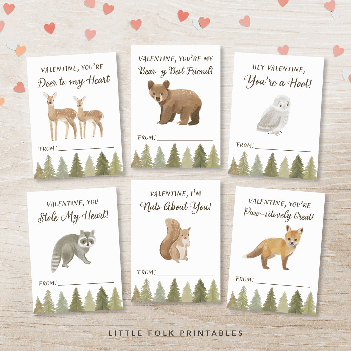 Woodland Valentine's Cards
