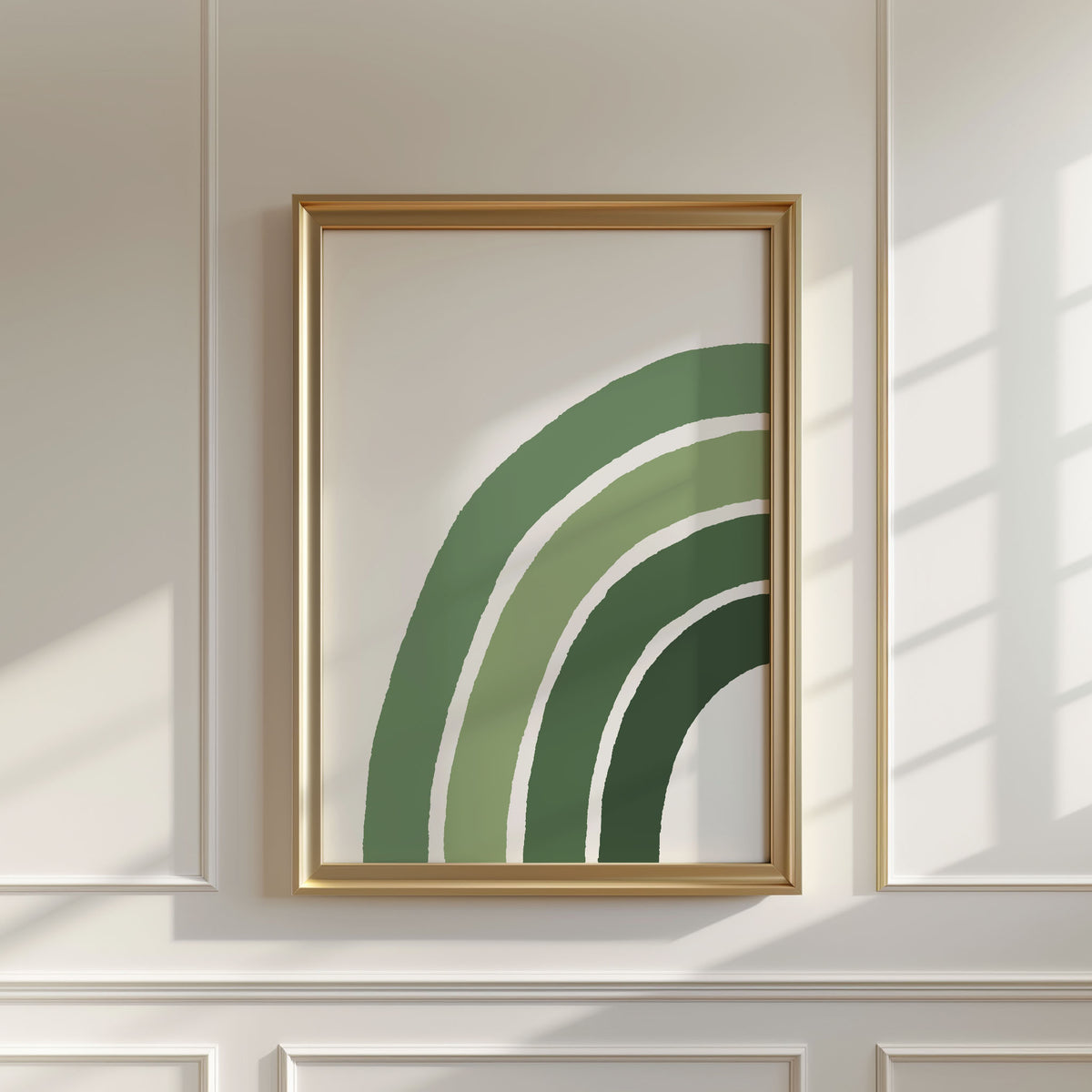 Green Rainbow Print (Left)