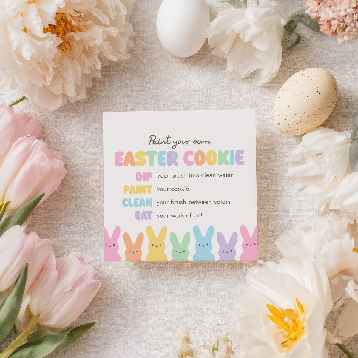 Paint Your Own Easter Cookie Tag