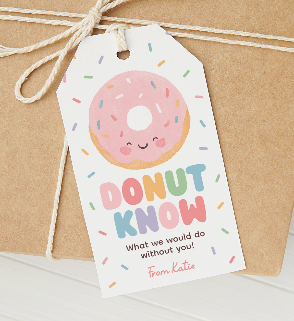 Donut Teacher Appreciation Tag Template