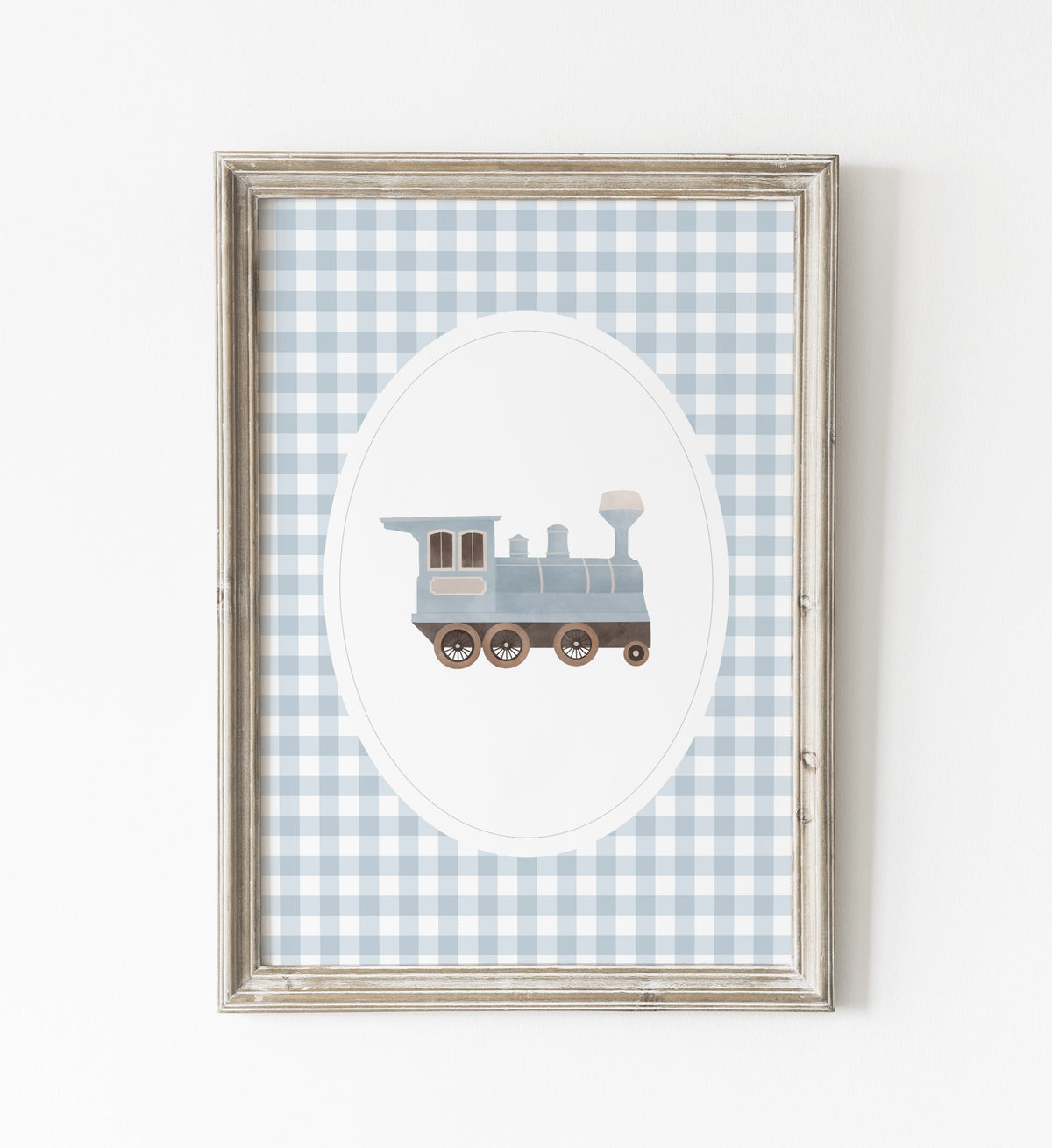 Vintage Blue Travel Nursery Wall Art - Set of 5