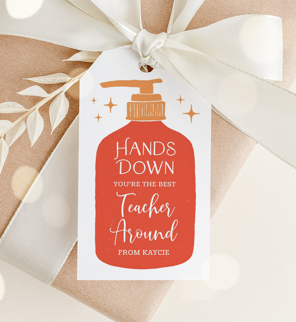 Hands Down Soap Holiday Tag Template