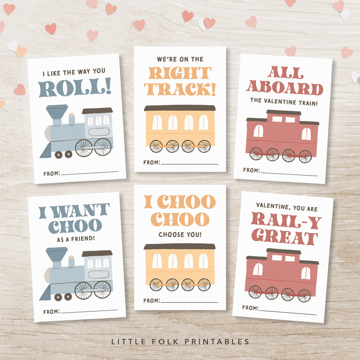 Train Valentine's Cards