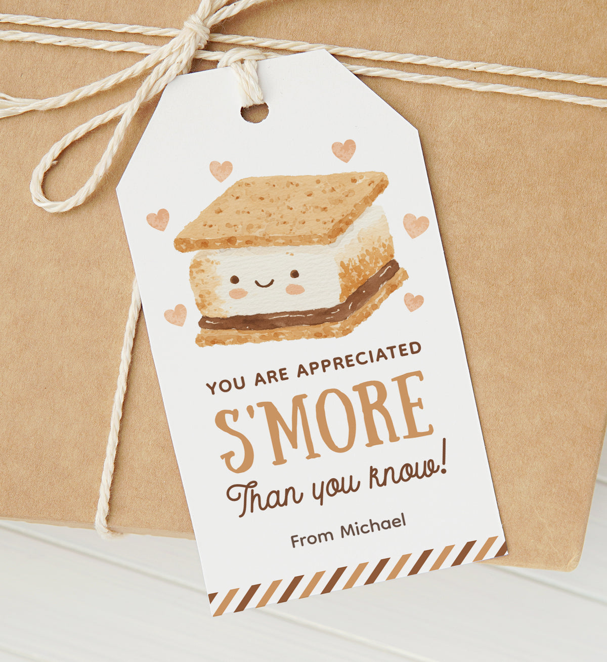 S'more Teacher Appreciation Tag Template