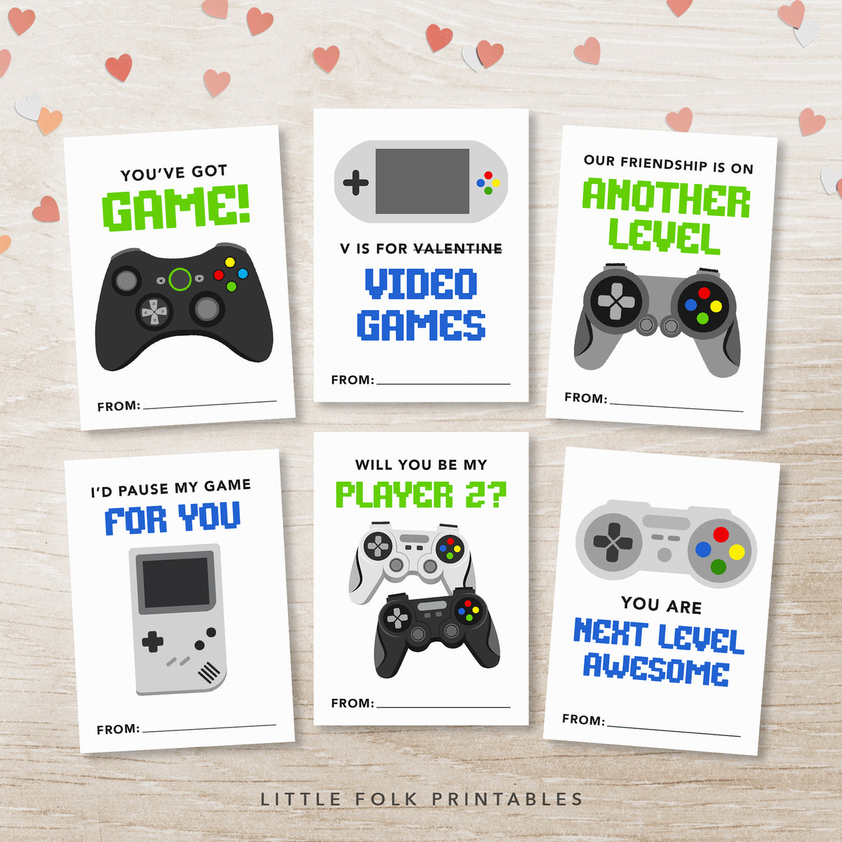 Video Game Valentine's Cards
