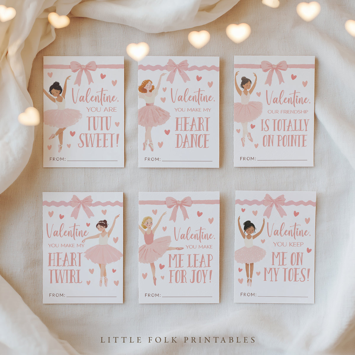 Ballerina Valentine's Cards