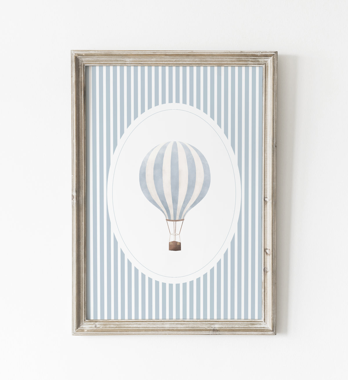 Vintage Blue Travel Nursery Wall Art - Set of 5