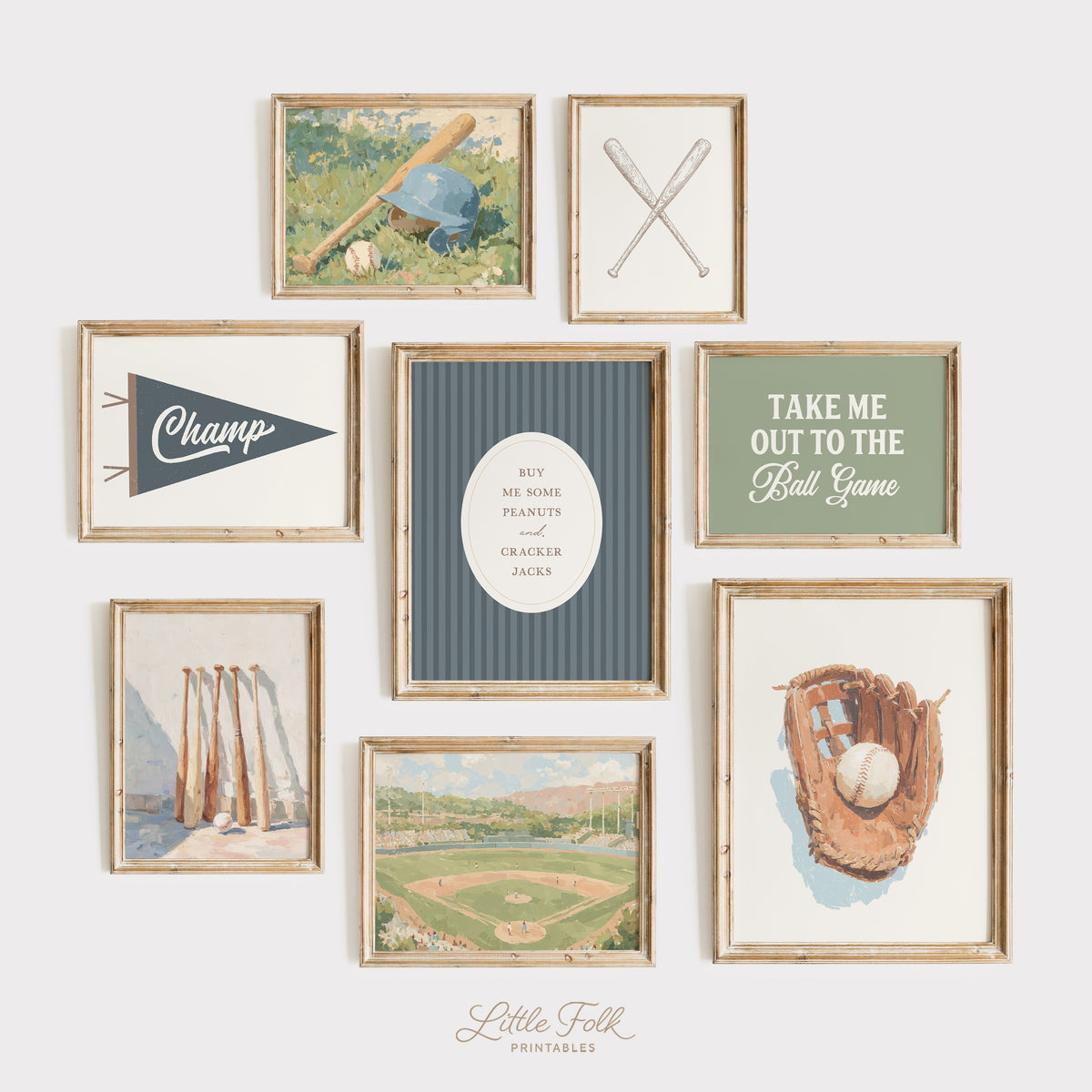 Vintage Baseball Wall Art