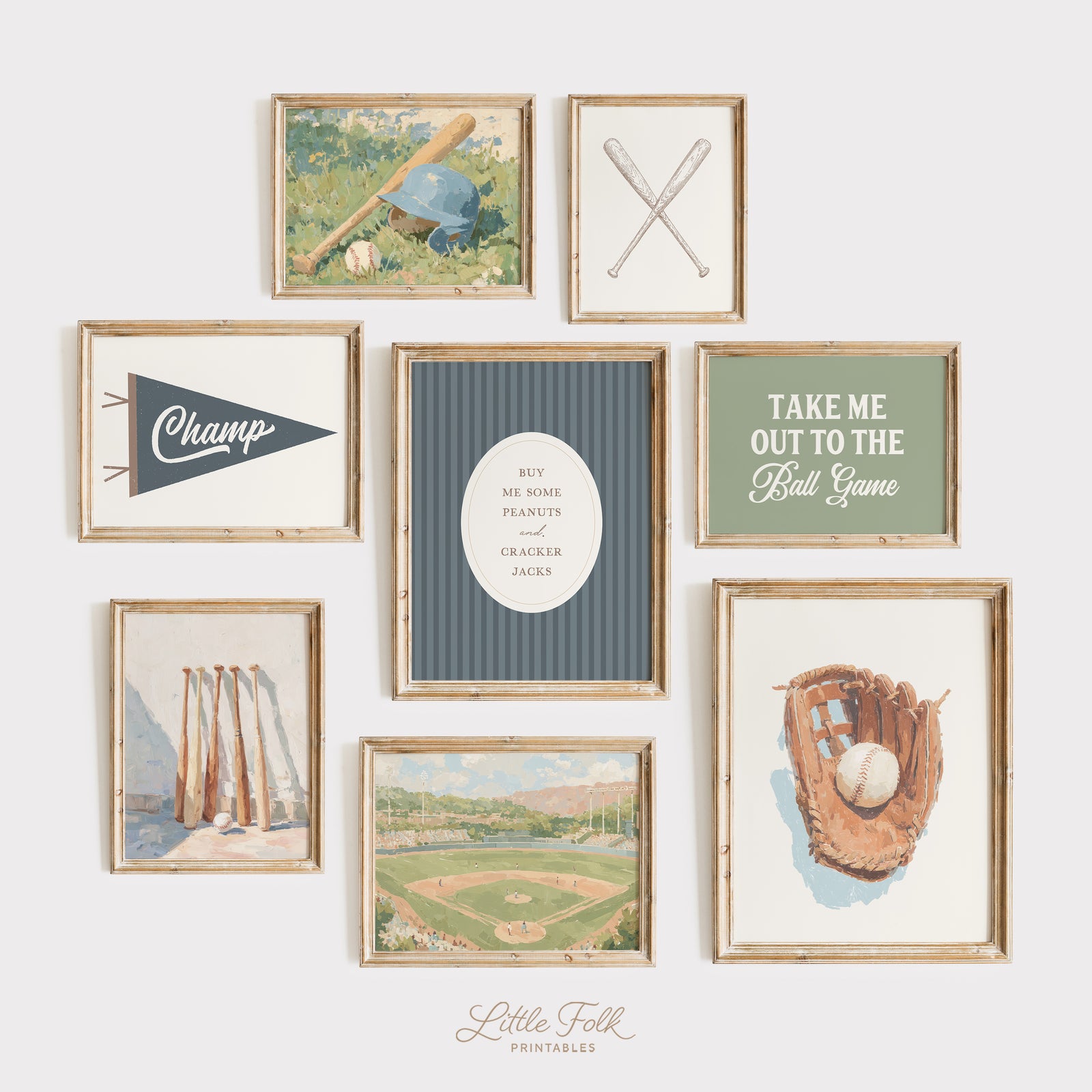 Vintage Baseball Wall Art