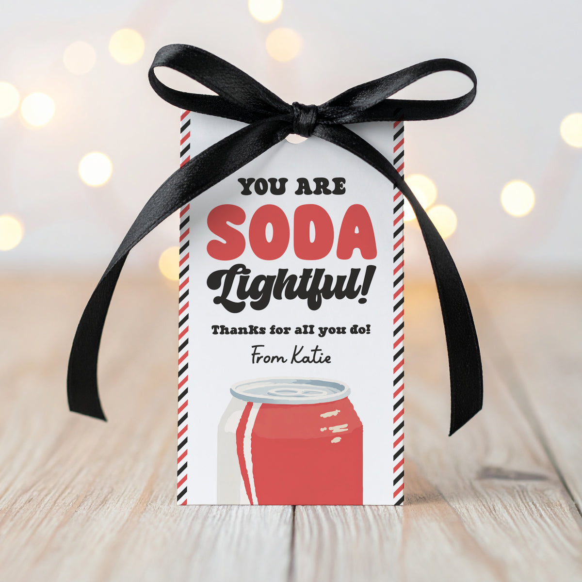Soda Teacher Appreciation Tag Template