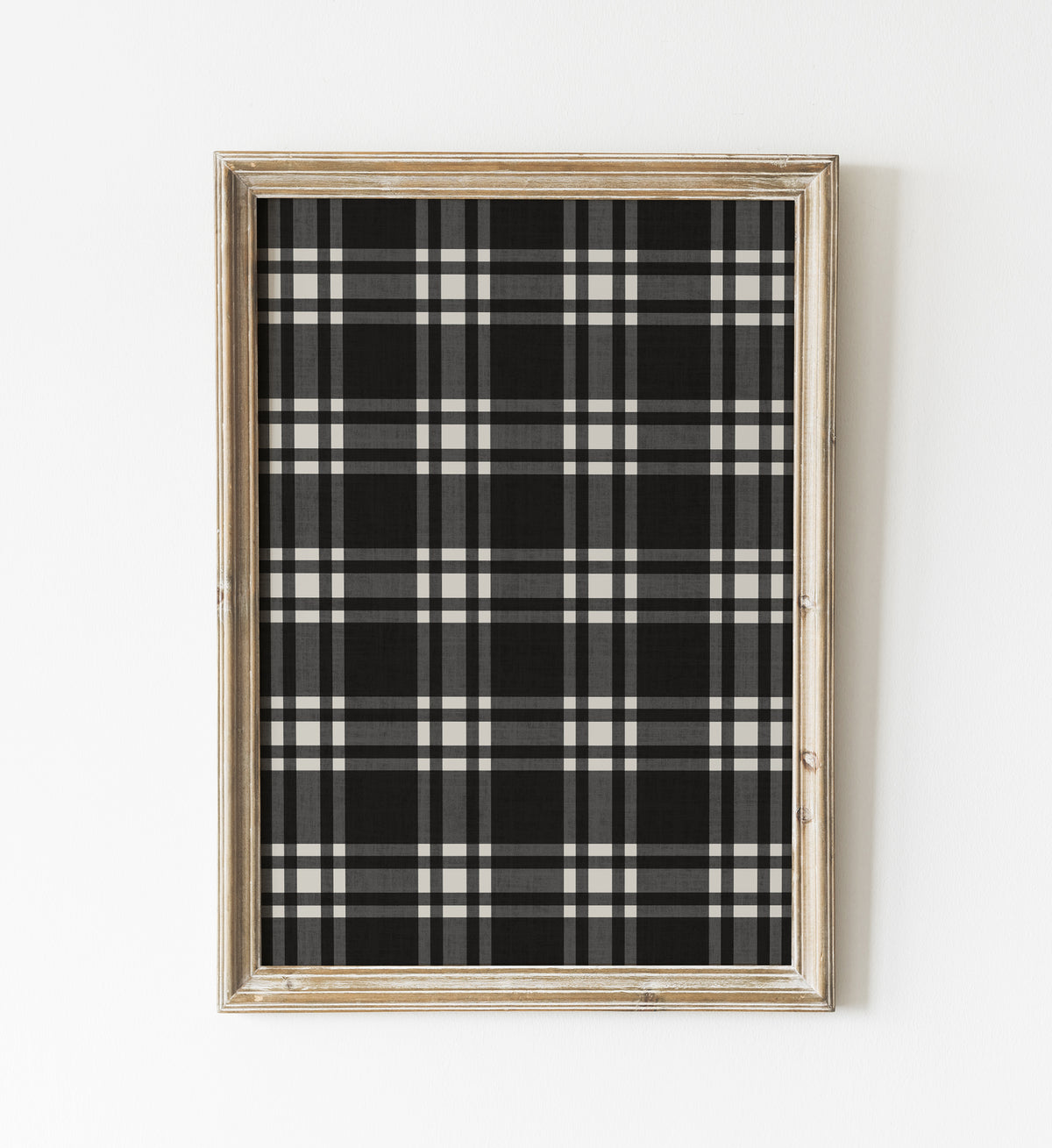 Black Plaid Print