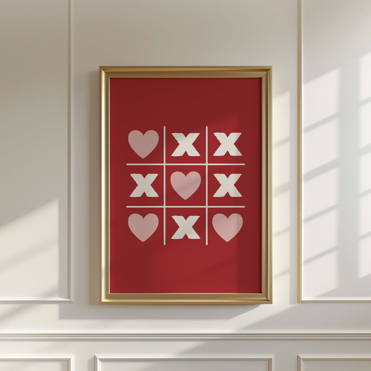 Tic Tac Toe Hearts Print