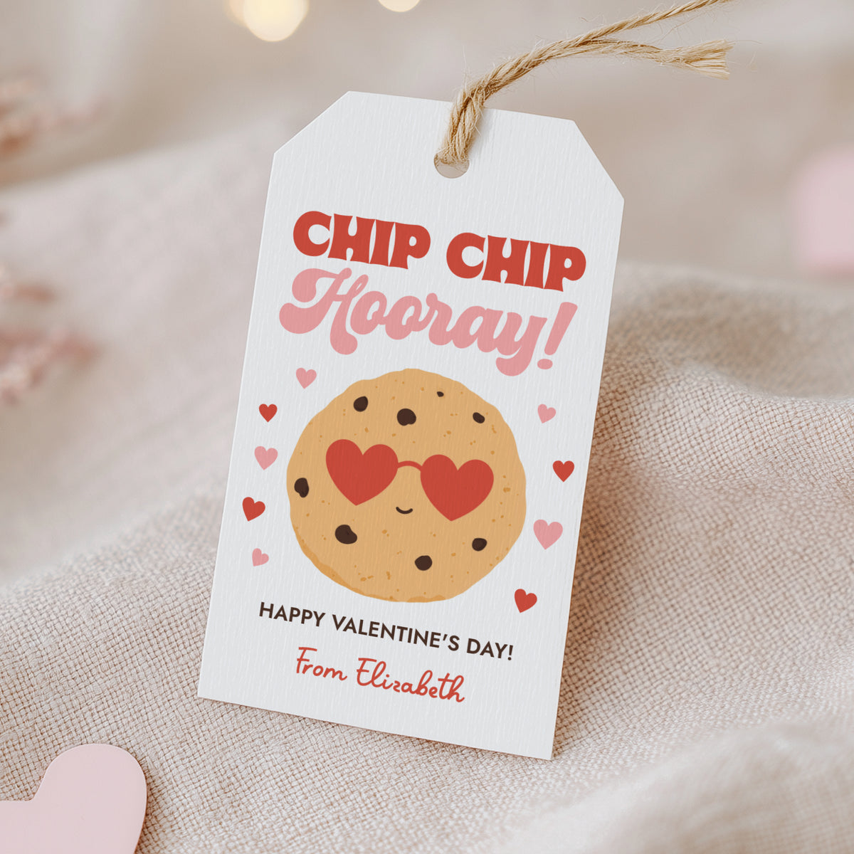 Cookie Valentine's Tag Template