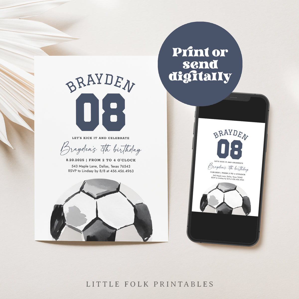 Soccer Birthday Invitation