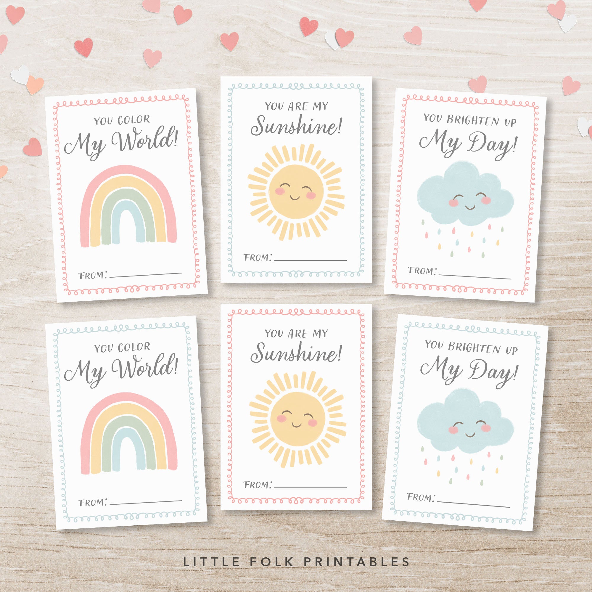 Sunshine Valentine's Cards