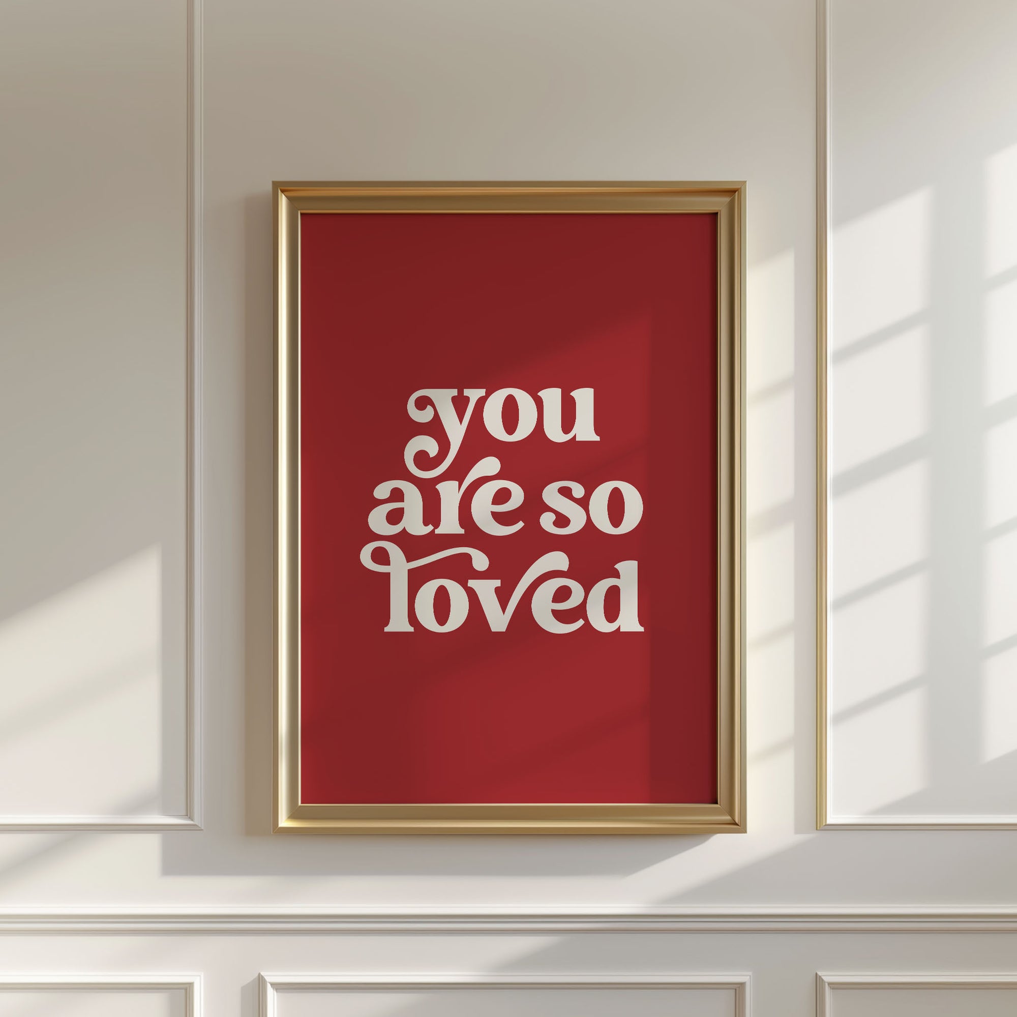 Red You Are So Loved Print