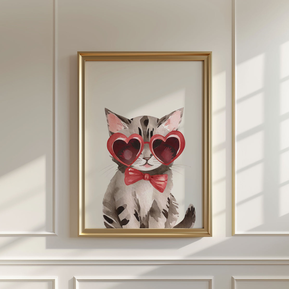 Valentine&#39;s Kitten Print