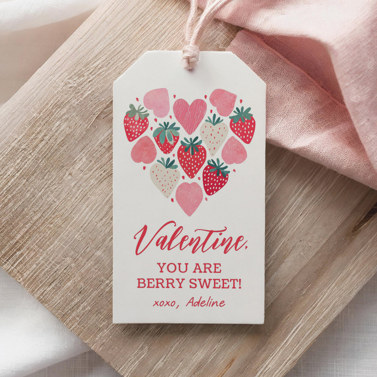 Berry Sweet Valentine&#39;s Tag Template