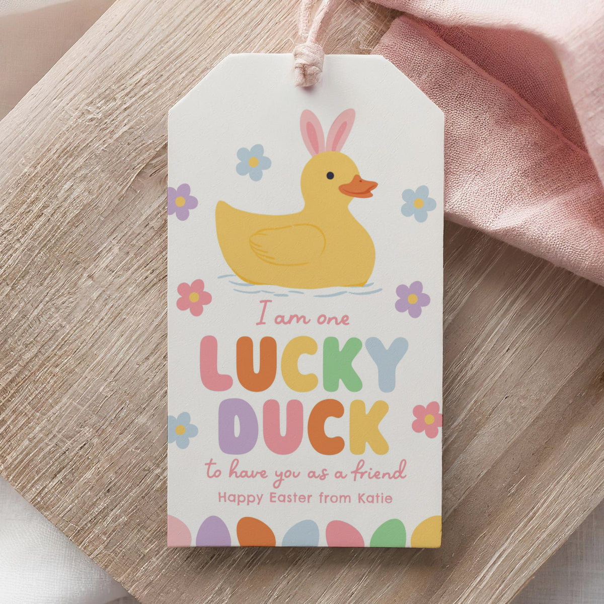 Lucky Duck Easter Tag