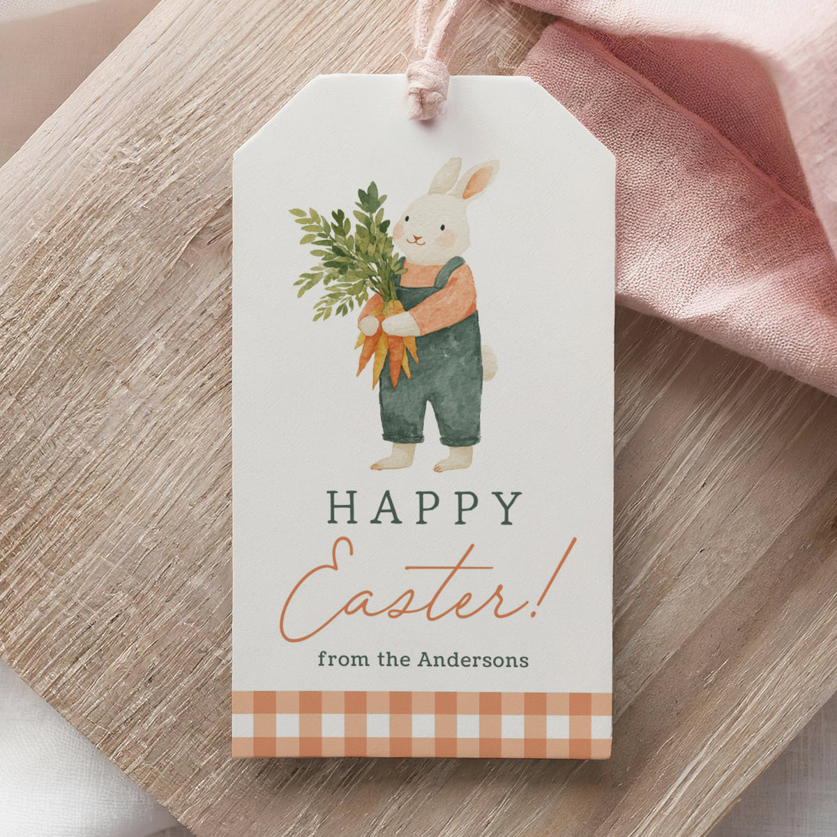 Vintage Bunny Easter Tag