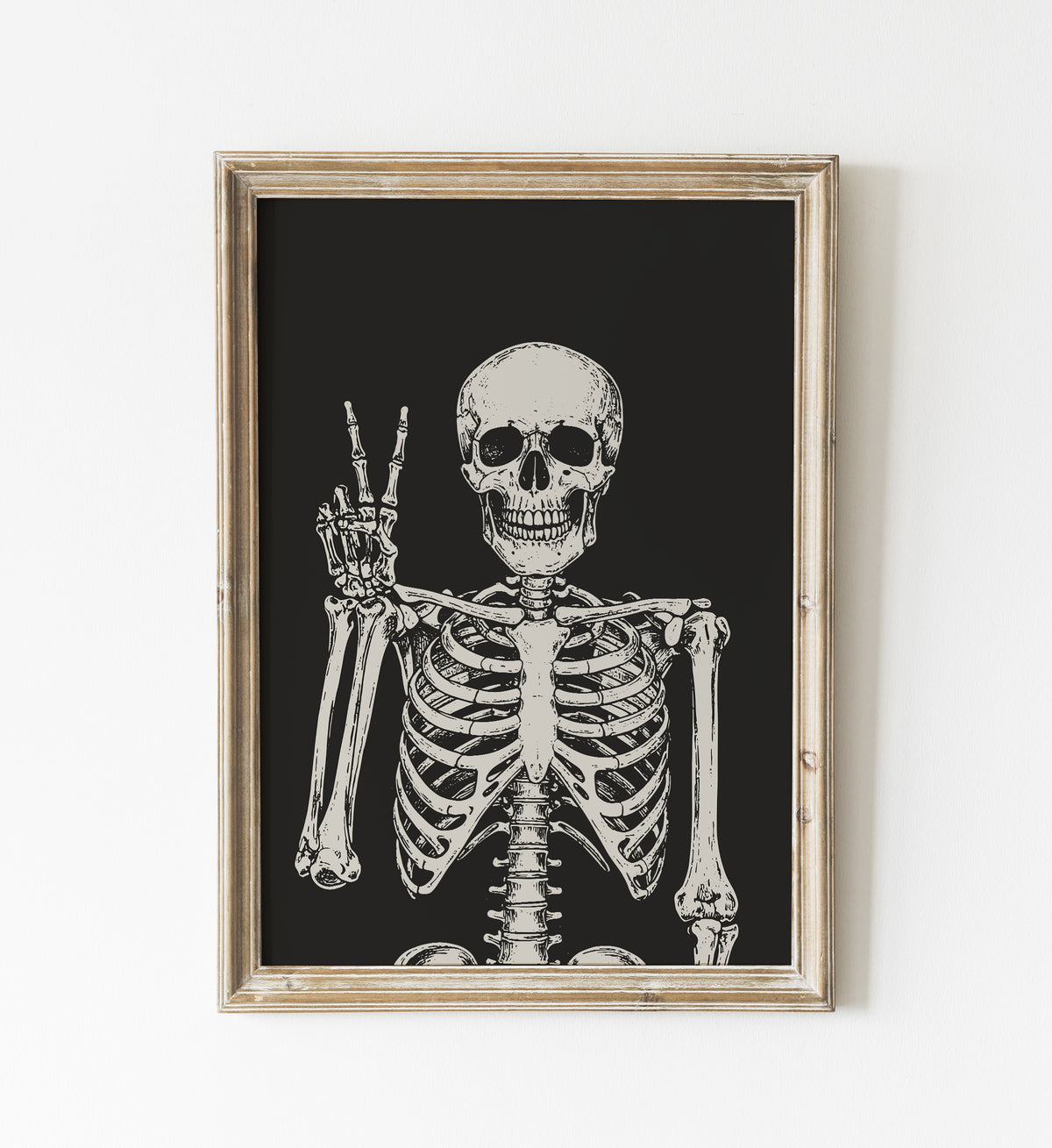 Skeleton on Black Print