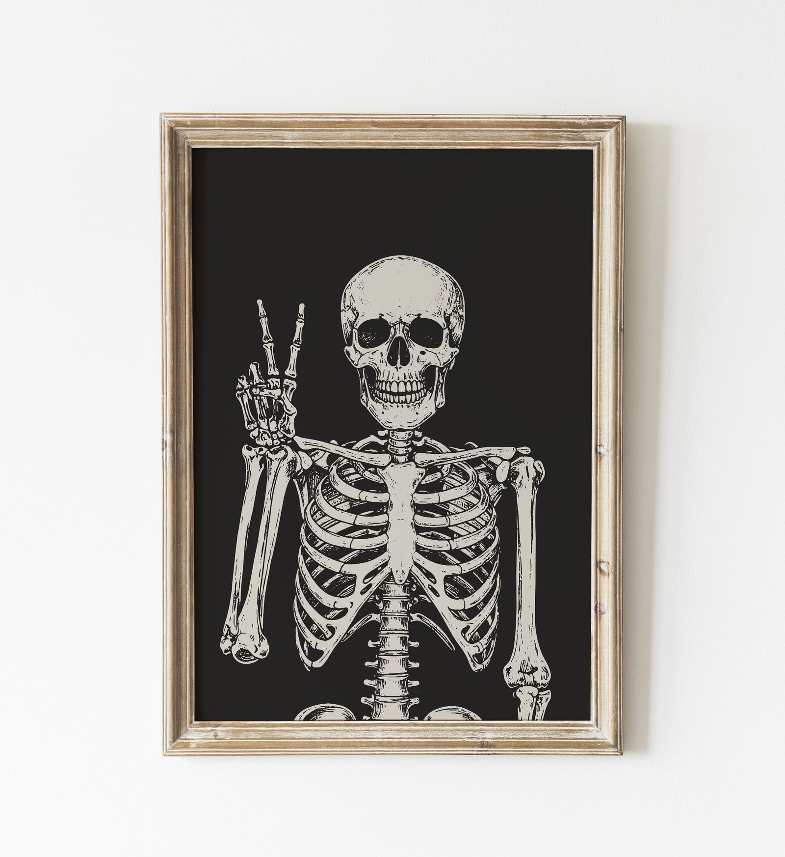 Skeleton on Black Print