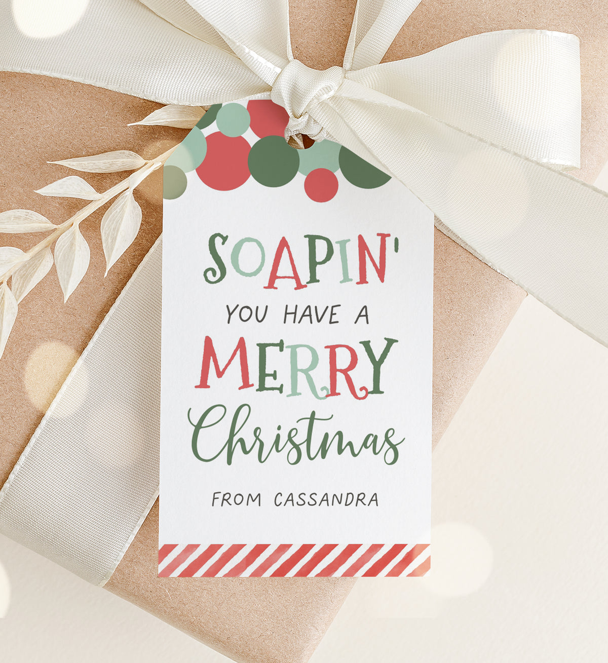 Soapin You Have a Merry Christmas Tag Template