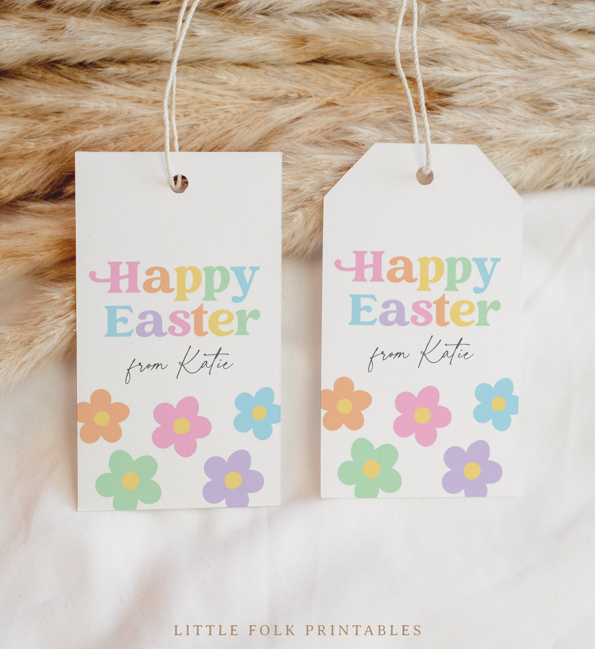 Daisy Easter Tag Template
