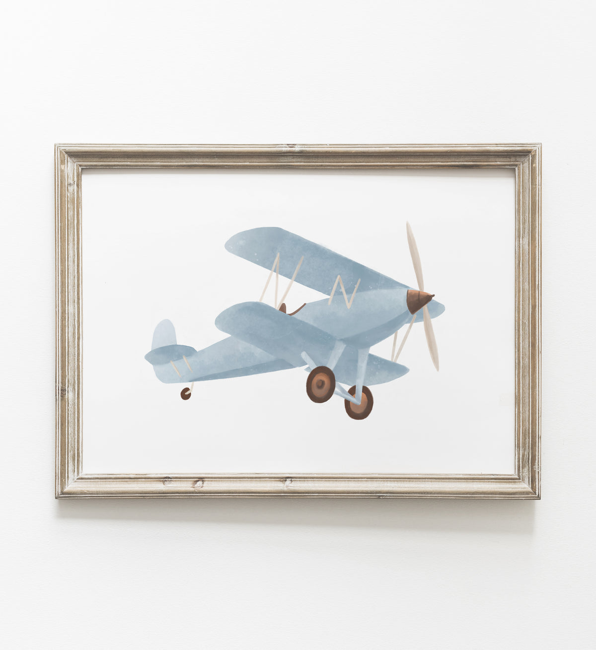 Vintage Blue Travel Nursery Wall Art - Set of 5