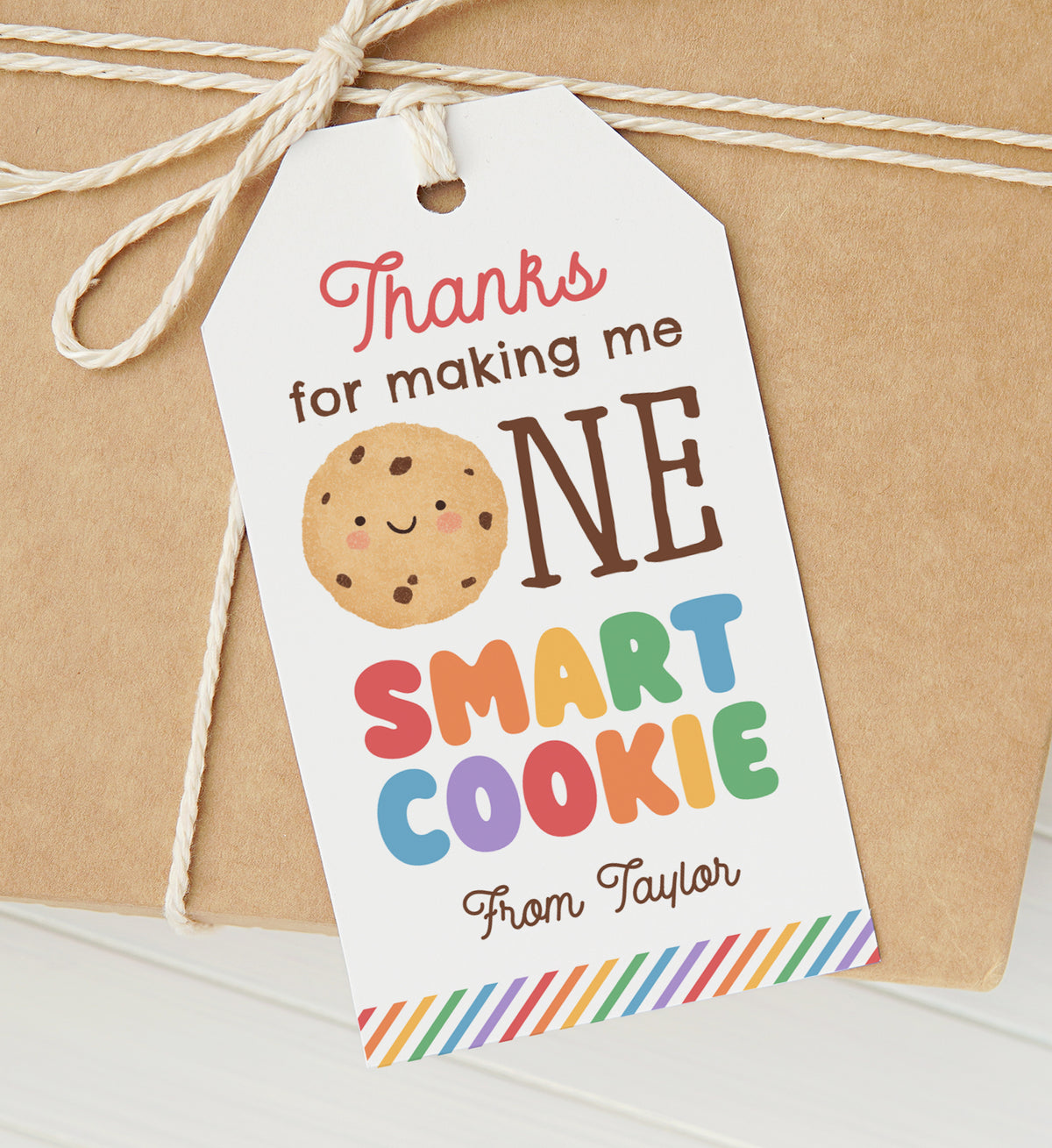 One Smart Cookie Teacher Appreciation Tag Template