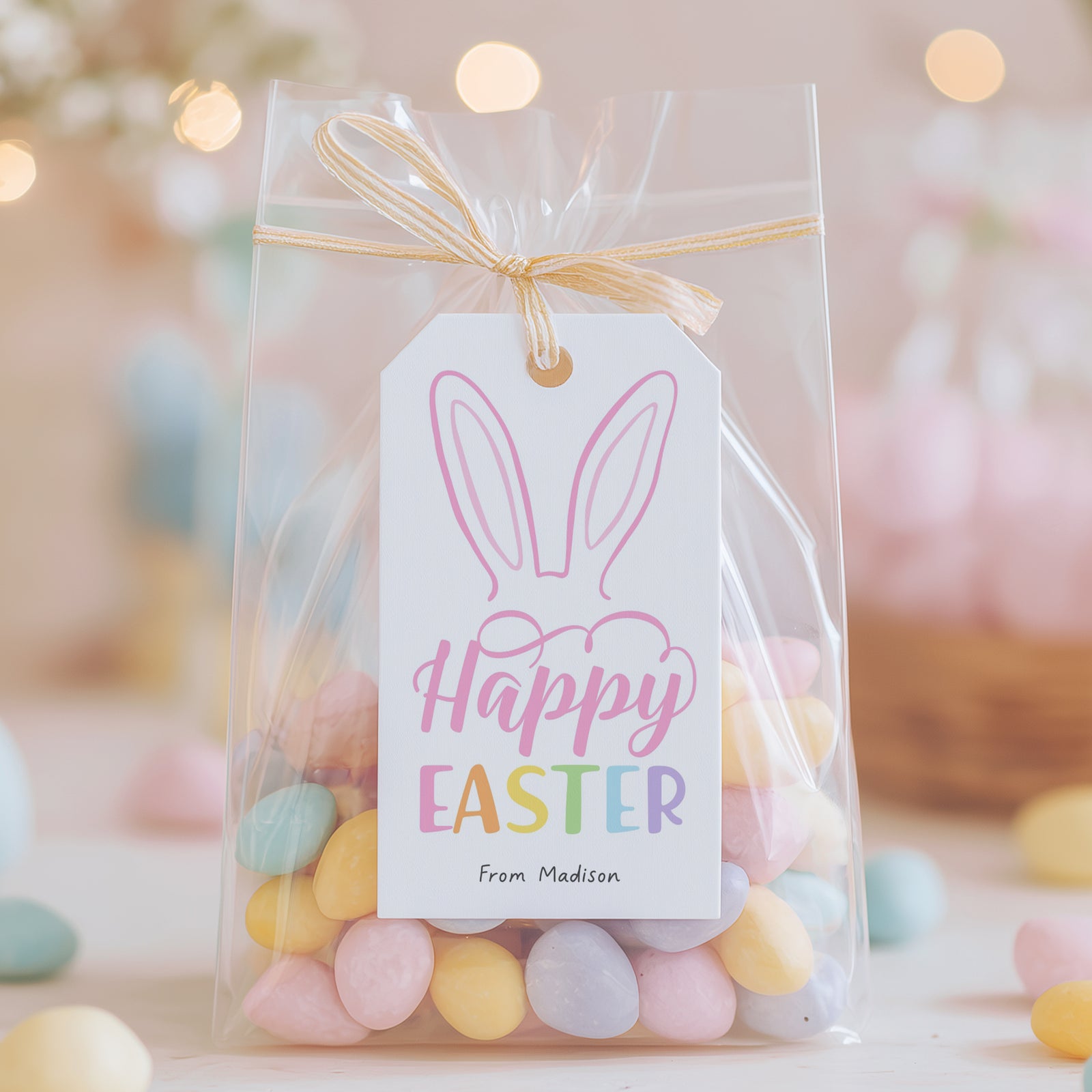 Bunny Ears Happy Easter Tag