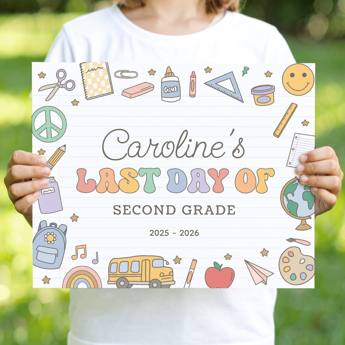 Back to School Sign Template (Retro)