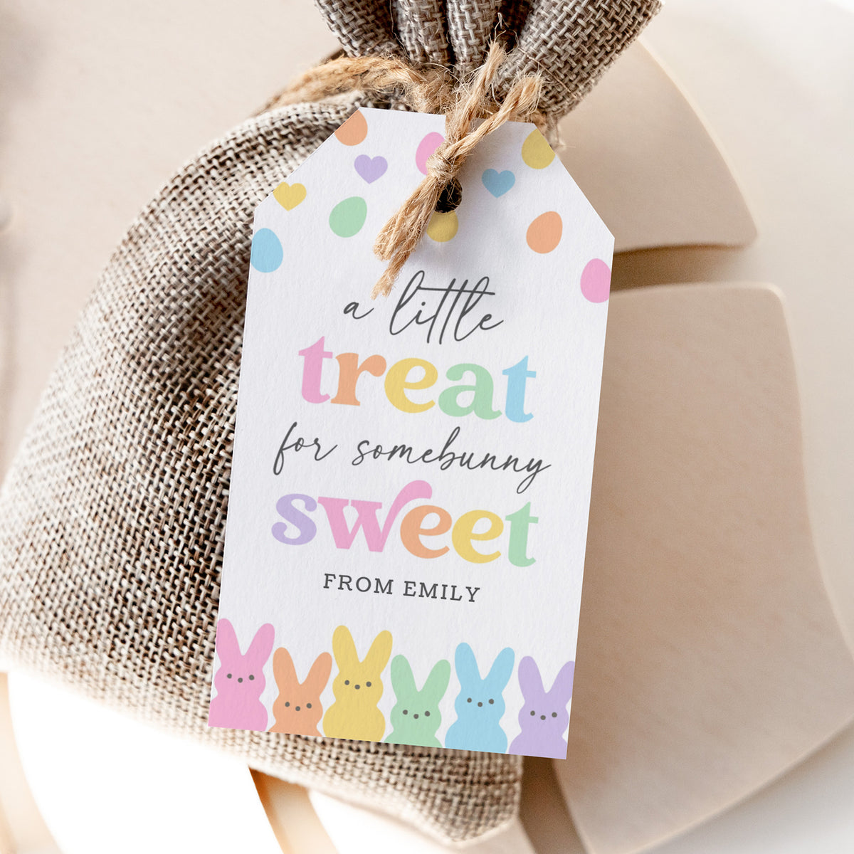 Little Treat Easter Tag Template