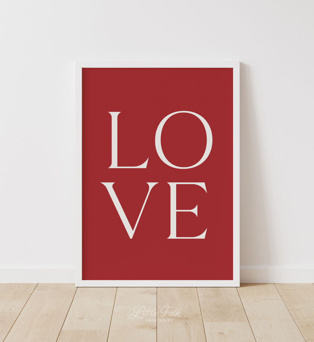 Red LOVE Print