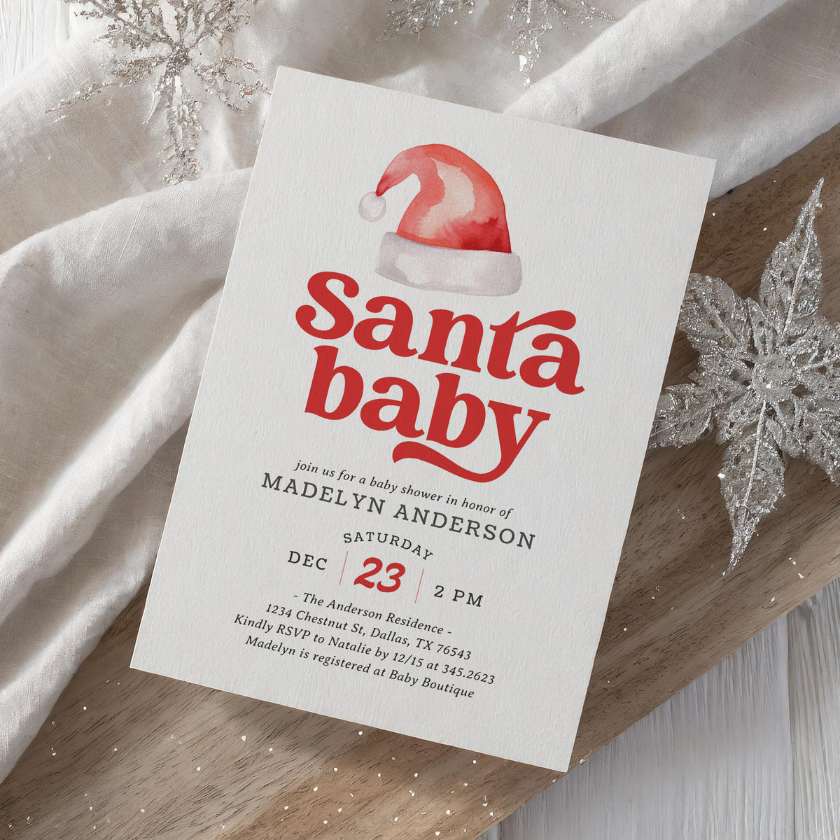 Santa Baby Shower Invitation