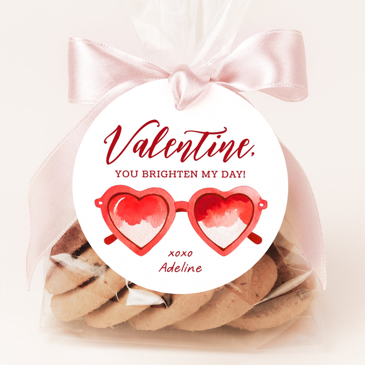 Sunglasses Valentine&#39;s Tag Template