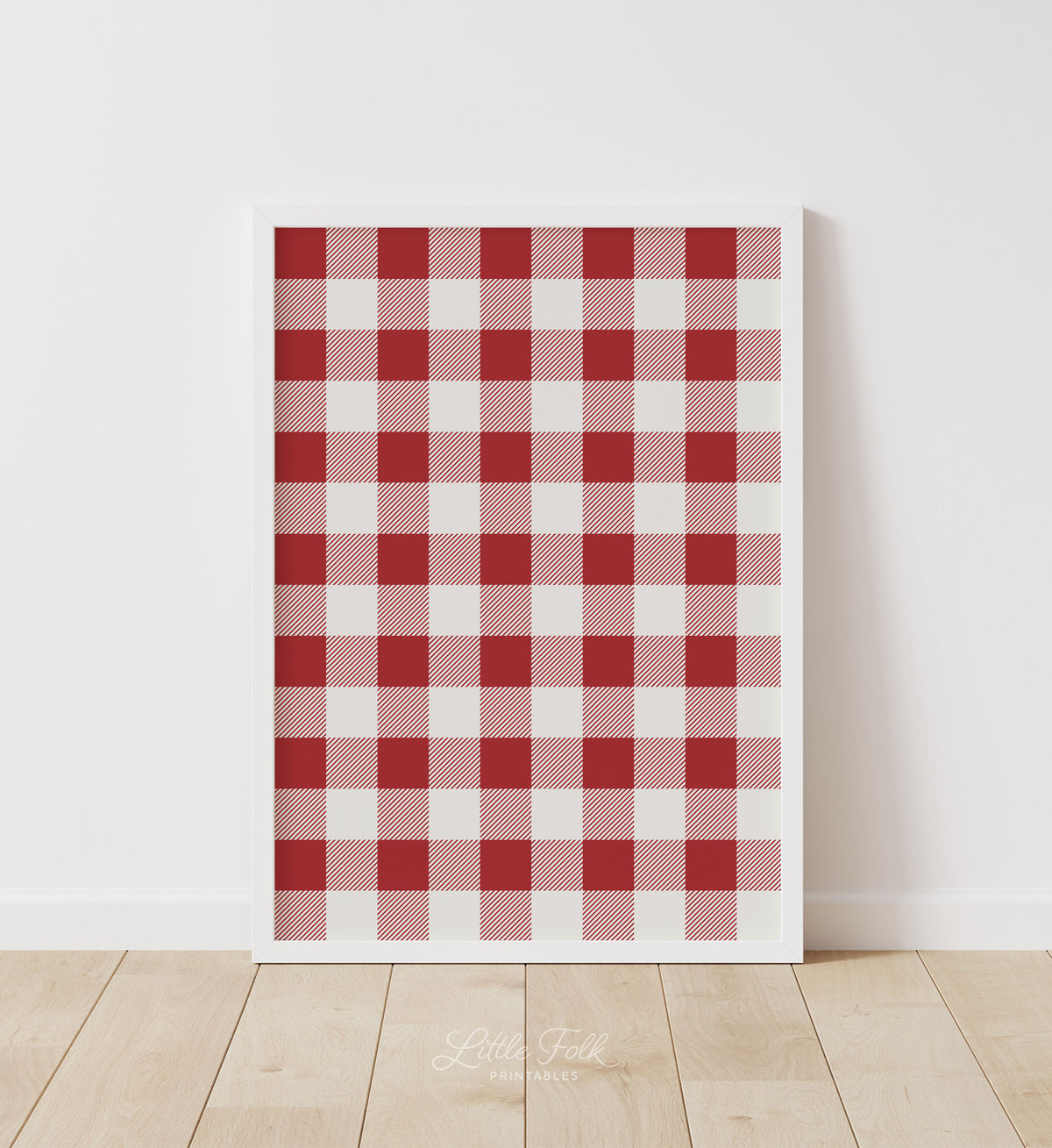 Red Plaid Print