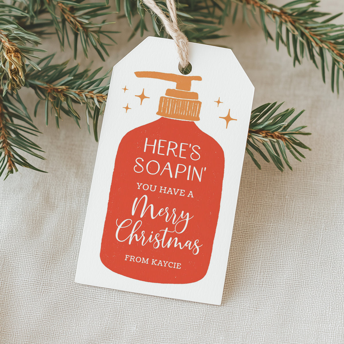 Here&#39;s Soapin Holiday Tag Template