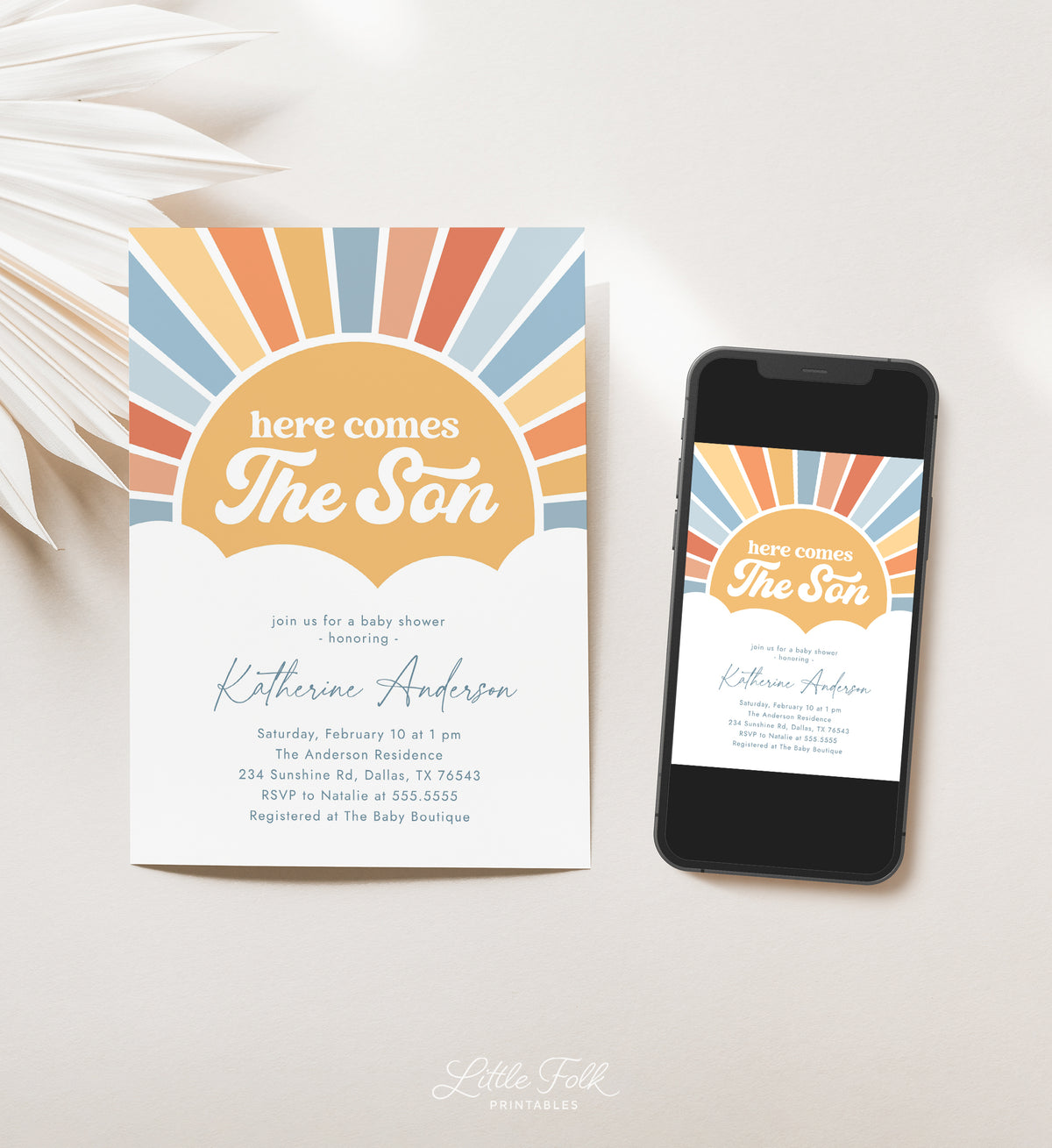 Here Comes the Son Baby Shower Invitation