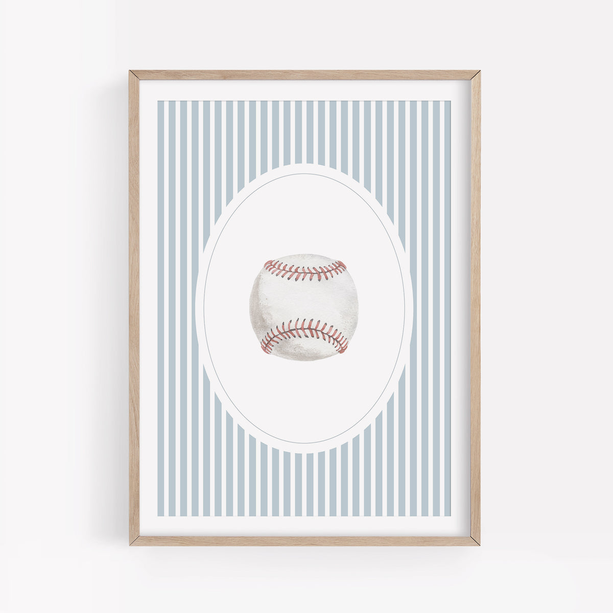 Blue Vintage Baseball Print
