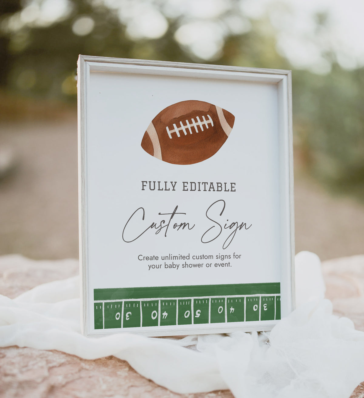 Football Custom Sign Template