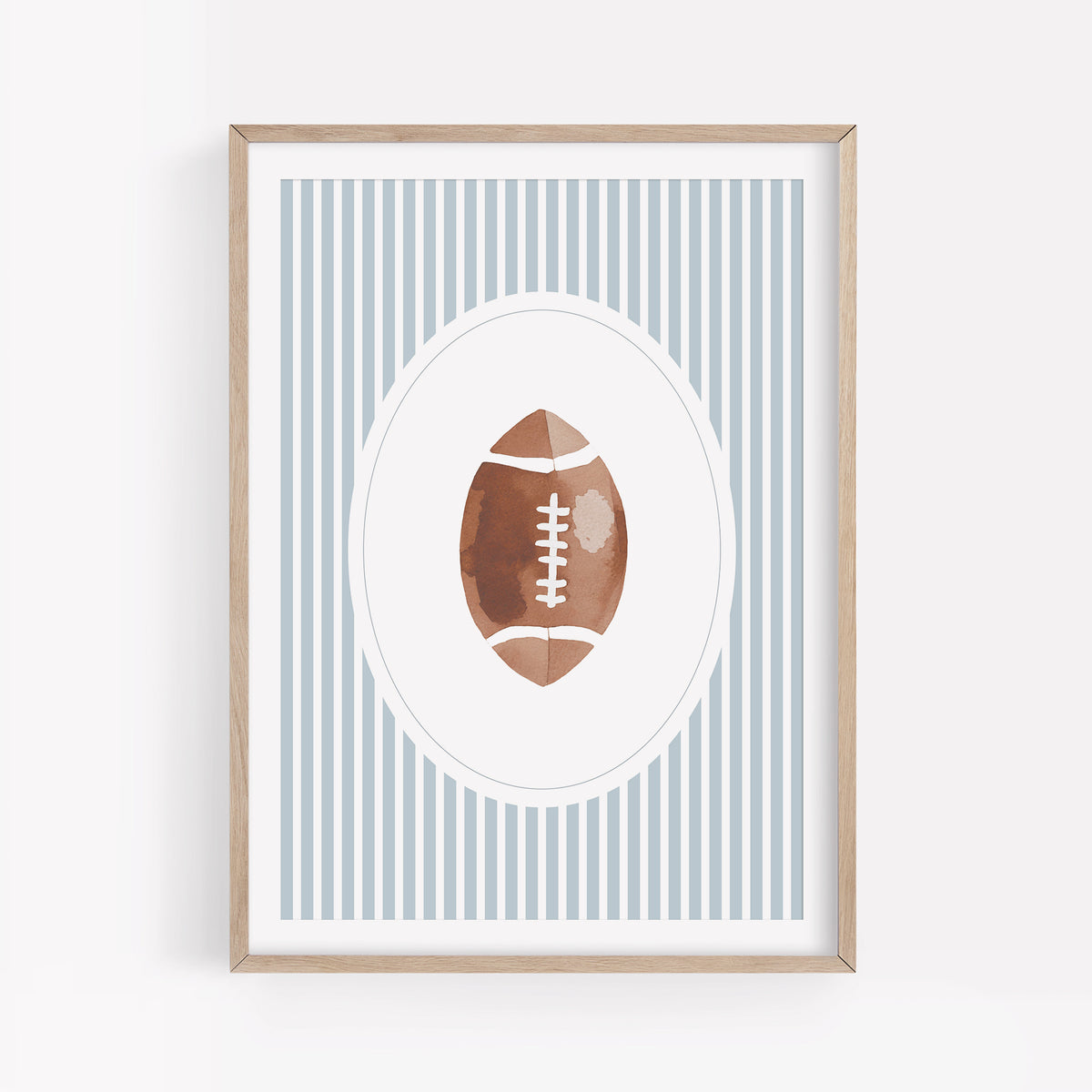 Blue Vintage Football Print